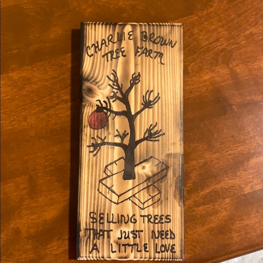 Charlie Brown Tree Farm sign